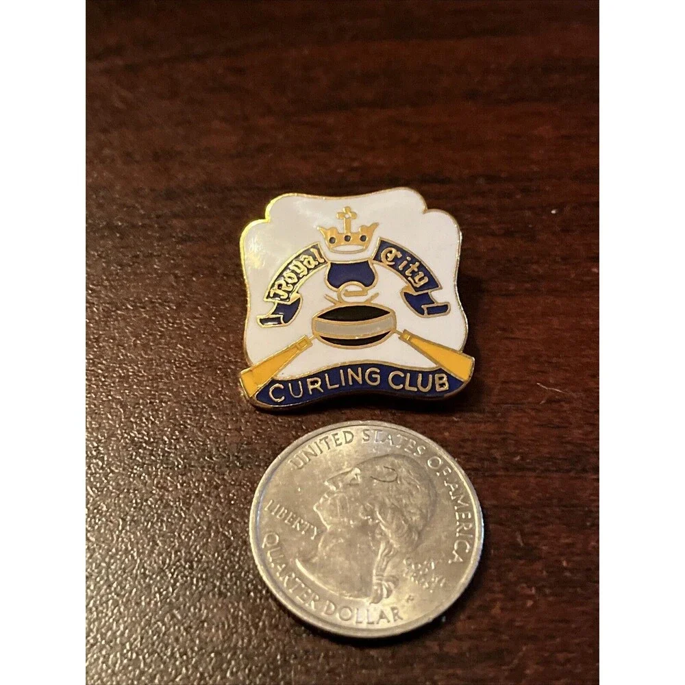 Royal City Curling‎ Club British Columbia Canada Lapel Hat Pin